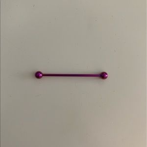 Pink industrial earring